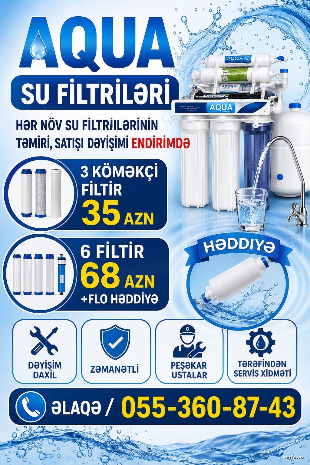 Su filtirlərinin dəyişimi