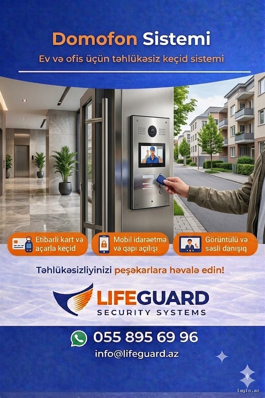 İntercom sisteminin qurasdirilmasi (bina domofonları) –055 895 69 96