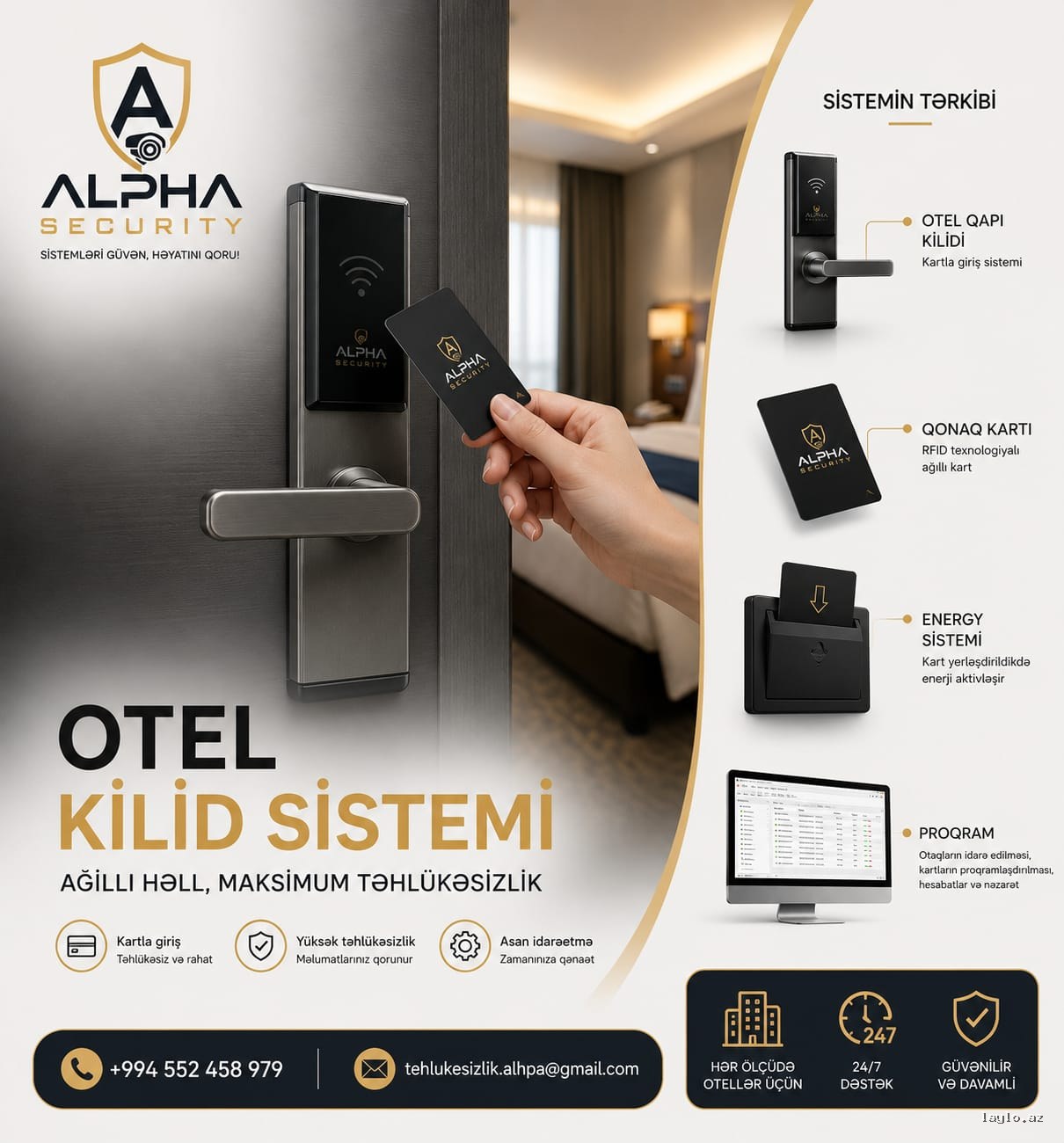 Otel kilid sistemi    055 245 89 79