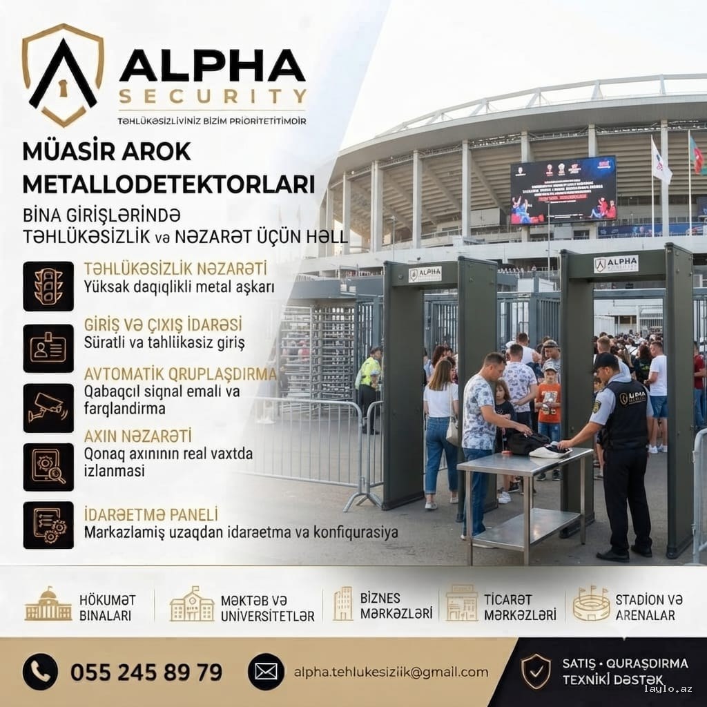 Tehlukesizlik sistemi: qapı tipli metal detektor 055 245 89 79