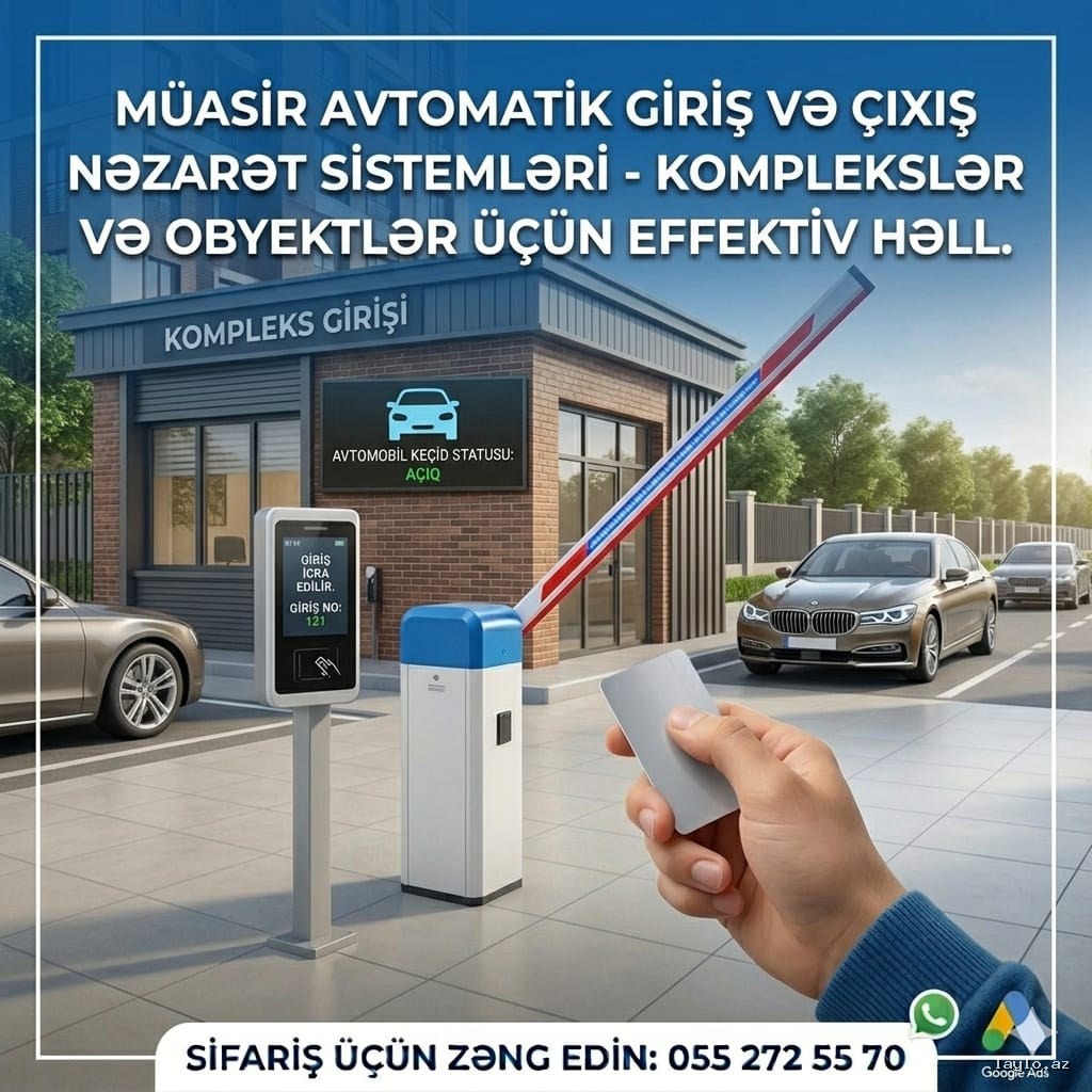 Slaqbaumlarin qurasdirilmasi 055 272 55 70