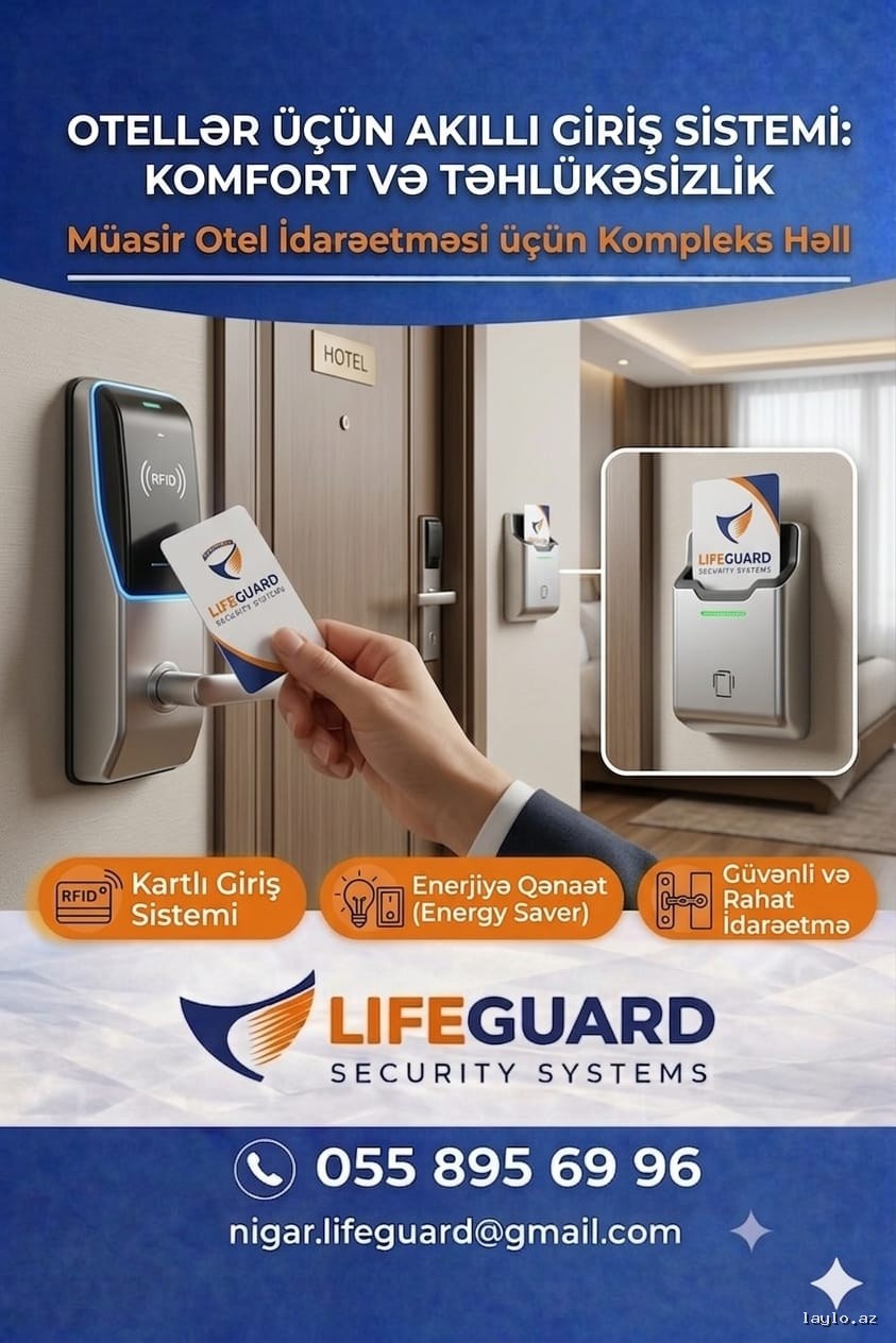 Otel Kart-Kilid və Enerji İdarəetmə Sistemi     055 895 69 96