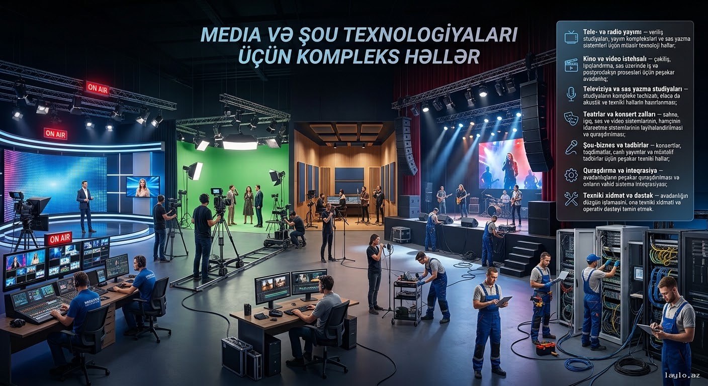 Peşəkar səs, ışıq və studiya avadanlıqları satışı quraşdırılması