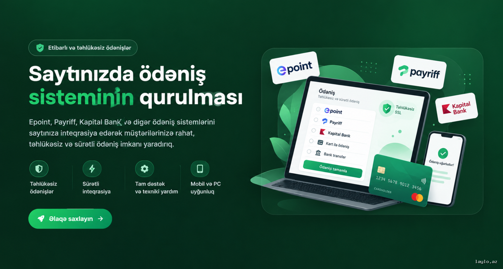 Saytınızda ödəniş sisteminin qurulması