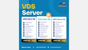 Yüksək Performanslı VDS Xidmətləri – Yalnız 30₼-dən başlayaraq