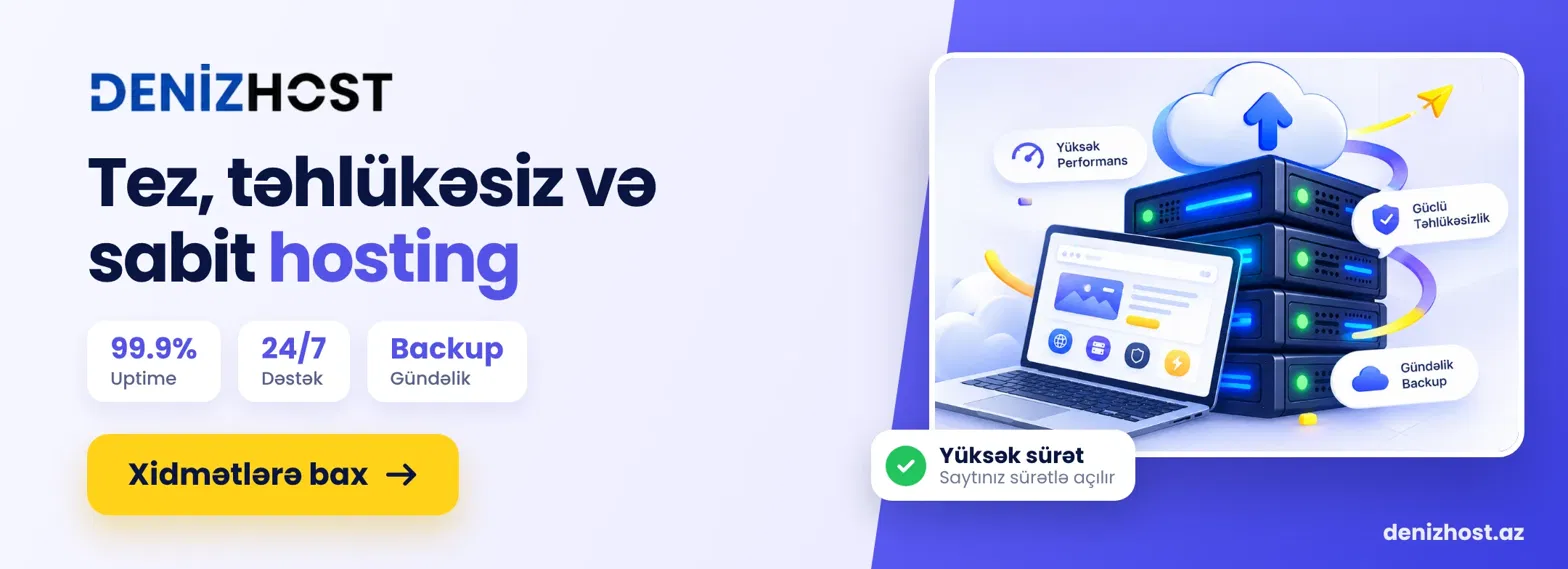 Saytınız üçün sürətli hostinq